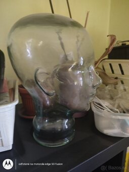 Sklenená hlava ,- na parochne atď ... - 2