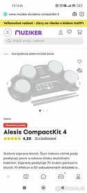 Kompaktné elektronické bicie Alesis CompactKit 4 so slúchadl - 2