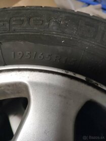 Elektróny + letné pneu 195/65 R15 - 2