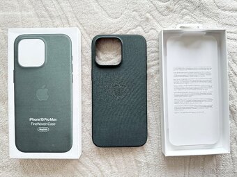 NOVÝ kryt pre Apple 15 Pro Max tkaninový - zelený - 2