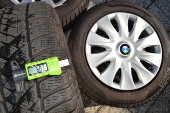 Plechové disky R16 a zimné gumy 205/60 R16 a puklice BMW - 2