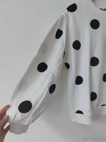 Biely pulóver s čiernymi bodkami Mohito / veľ. M - 2