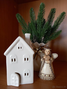 Keramický domček na čajovú sviečku 16x9x8 cm - 2