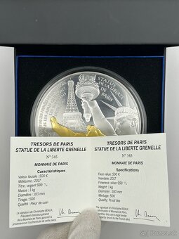 1 kg investičné striebro 500 euro minca Francúzsko 2017 - 2