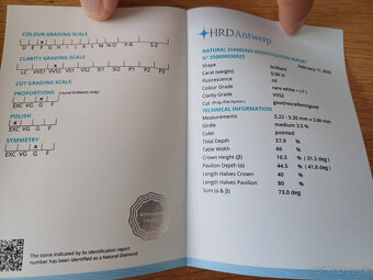 Na predaj: prírodný diamant 0,50 ct – HRD certifikovaný - 2