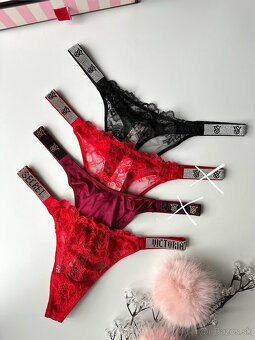 Victoria’s Secret shine strap tanga nohavičky M - 2