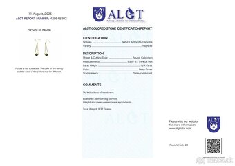 Nefritové visiace náušnice s certifikátom - 2