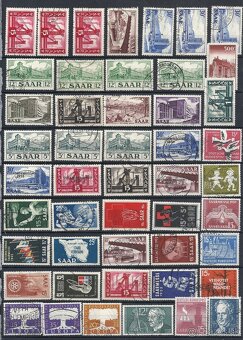 Známky, zbierka, Saar, Memel, Wurttemberg, Rheiland-Pfalz - 2