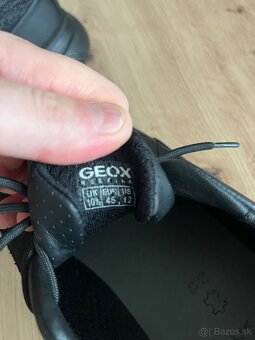 Pánske kožené sneakersy / tenisky Geox, čierne, veľkosť 45 - 2