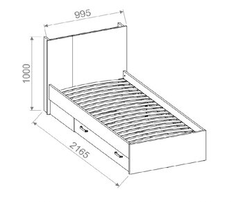2 postele s matracmi 90x200 - 2