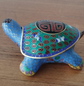 Malá kovová šperkovnica - korytnačka - 2