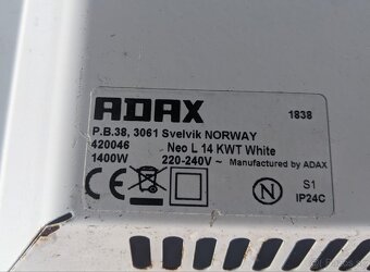 Elektrické ohrievače konvektory - ADAX NEO WiFi - 2