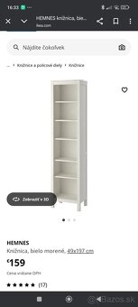 Predám knižnica ikea hemnes - 2