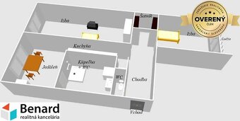 2 IZBOVÝ BYT NA PREDAJ, 59 m2, PREŠOV- PROSTĚJOVSKÁ UL. Via - 2