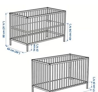 Detská postielka ikea 60x120 - 2