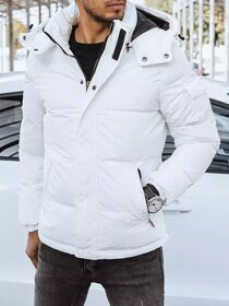 Pánska biela zimná bunda - 2