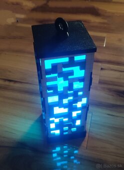 Dekoratívna nabijateľná LED lampa s motívom Minecraft/teris - 2