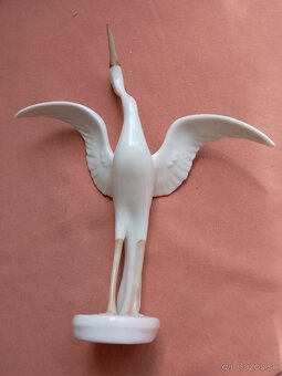 Porcelánova soška bocian - 2
