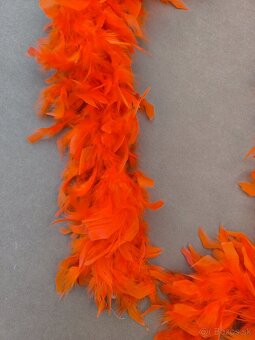 Oranžové boa párty doplnok - 2