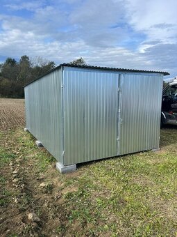 Plechová garáž 3x5m, sklad - 2