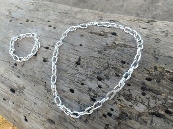 Strieborná retiazka a náramok - ručná práce - PC 600€  - 2