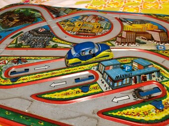 Plechová retro autodráha - 2