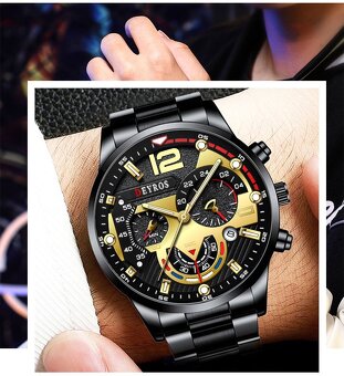 Panske hodinky s datumovnikom - 2