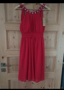Krátke červené šaty veľ. S - 2