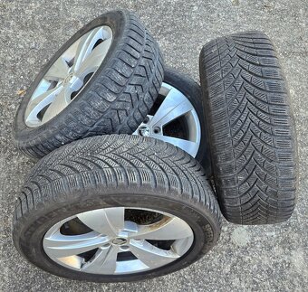 HLINÍKOVÉ DISKY ŠKODA 5x112 R17 S PNEU 215/55 R17 - 2