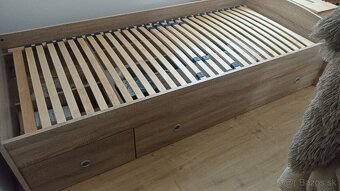 POSTEĽ 90x200 DUB SONOMA + ROŠT - 2