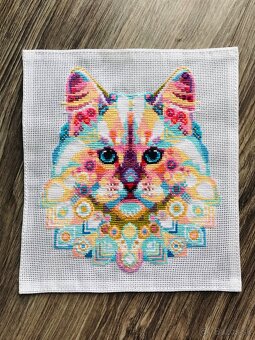 Výšivaný obraz Sibírska mačka - 2