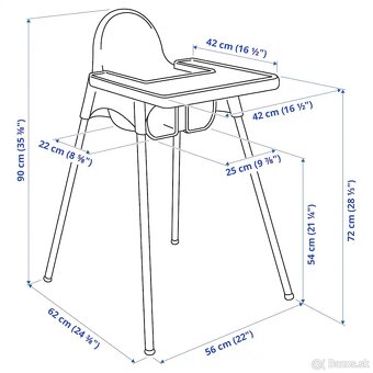 Detska stolicka na krmenie ikea antilop s vankusom - 2