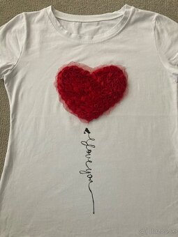 Tričko so srdcom I love you č.M - 2