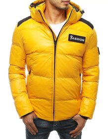 Pánska žltá prešívaná zimná bunda Fashion - 2