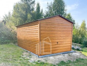 Plechová garáž 3x5, prejazdná výška 225cm - 2