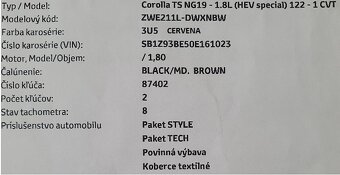 Predam TOYOTU COROLLU TUNING SPORT 1.8 HYBRID 122 ke-CVT - 2