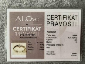 Zlatý prsteň s diamantom - 2