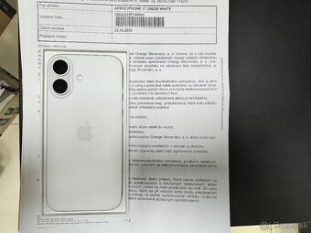 Apple iPhone 17 256gb biely - 2