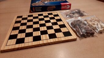 Predám drevené Šachy + Dáma DeLuxe - 2