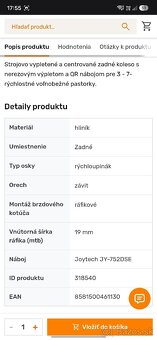 Zadné koleso 26" - 2