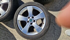 17" alu disky Škoda 112 x 5 + letné pneu - 2