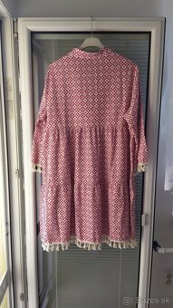 Dámske šaty bielo červené nové zo strapcami XL-XXL - 2