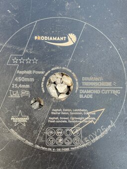 Predám nový kvalitný diamantový kotúč 450x25,4mm - 2