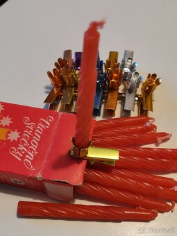 Vianočné sviečky a štipce - 2