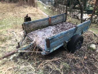 Predám jednonápravový príves za malotraktor / domáca výroba - 2