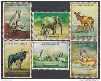 SAE emirát AJMAN 1972 African wildlife seria 8x6 v bloku - 2