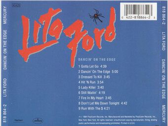 cd Lita Ford – Dancin' On The Edge 1984 - 2