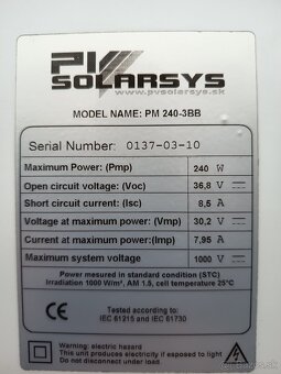 Fotovolticke panely 240W - 2