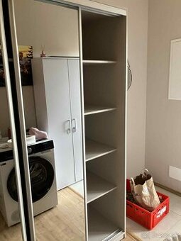 Šatníková skriňa farba kašmír 3x zrkadlové posuvné dvere - 2