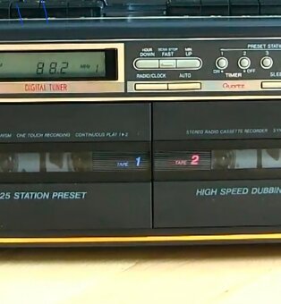 TOSHIBA 2x Kazetový prenosny radiomagnetofon 80te roky - 2